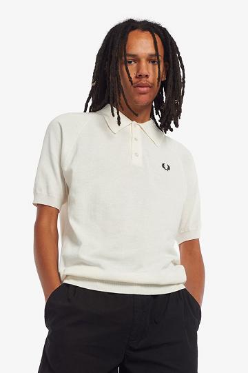 Fred Perry K7303 Miesten Neuleet Valkoinen | FI 1735VRWD